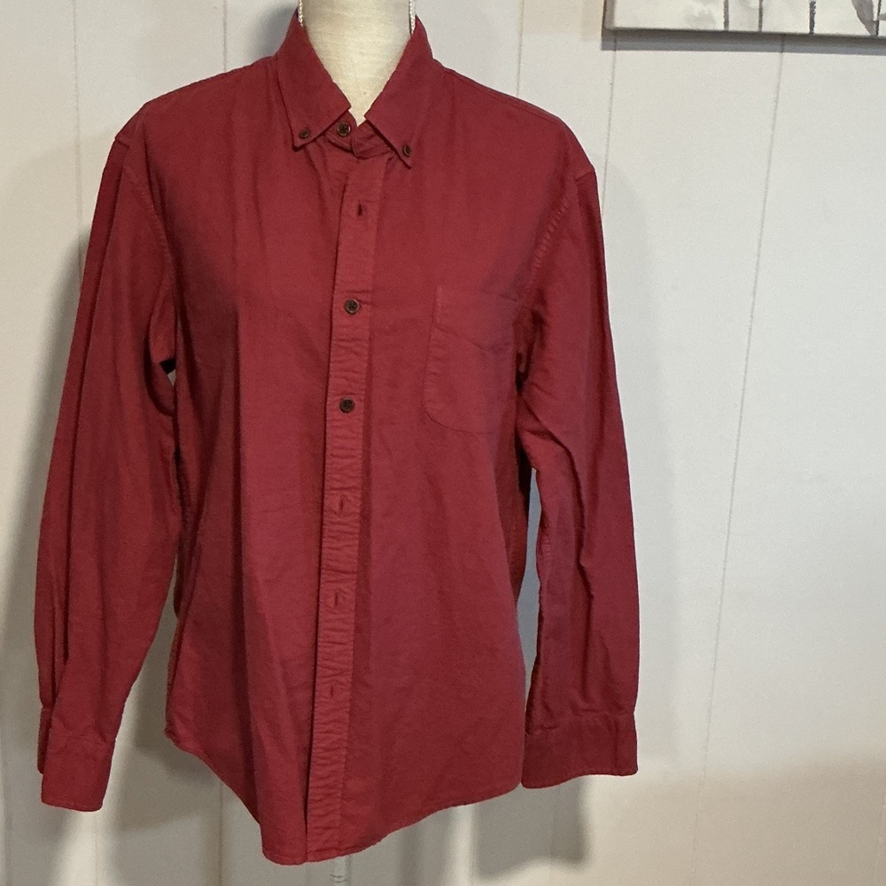 J. Crew Men's Casual Red Button-Down Shirt